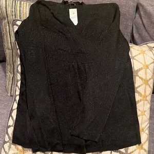 Ann Taylor Loft black sparkly blouse size large.  So pretty!!